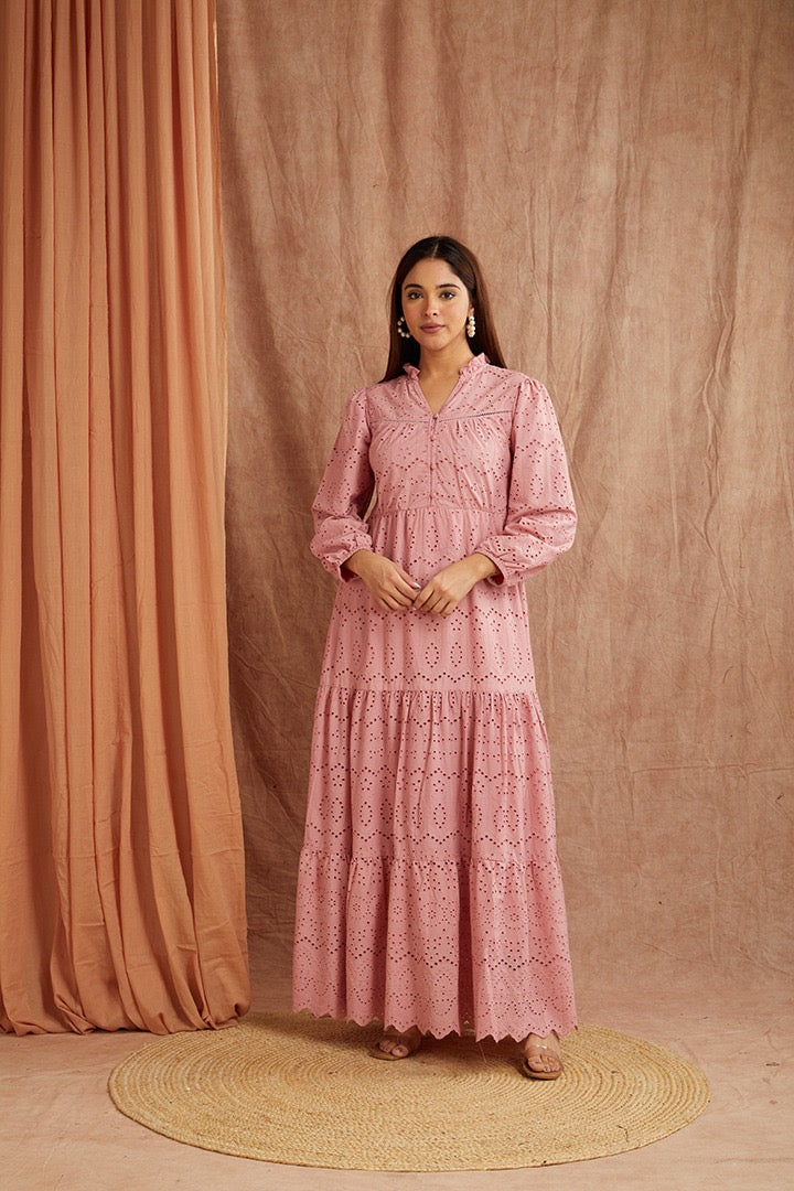 Mauve Schifli Maxi Dress