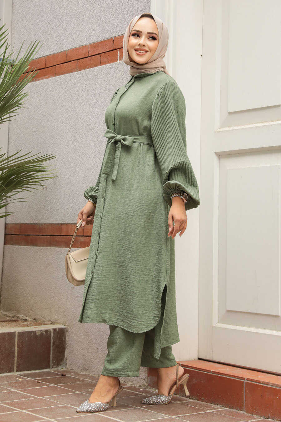 Modest Almond Green Co Ord Set