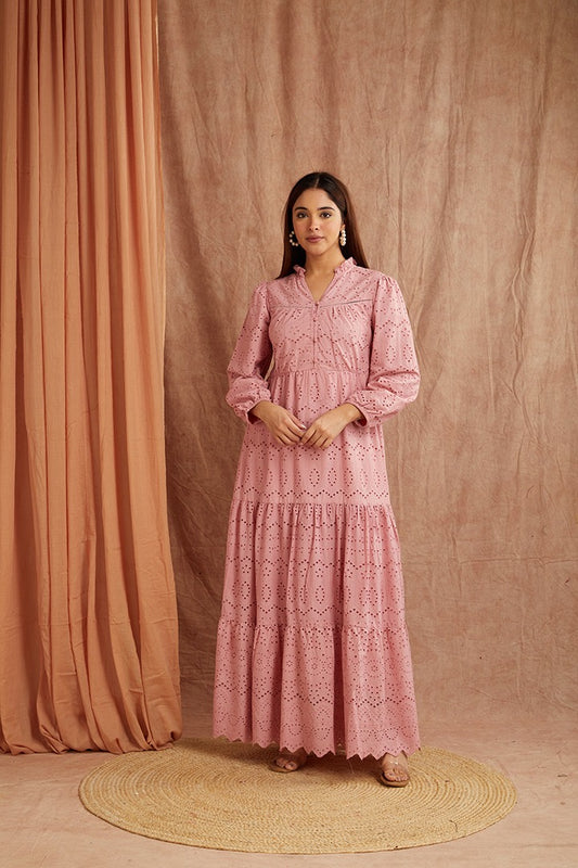 Mauve Schifli Maxi Dress