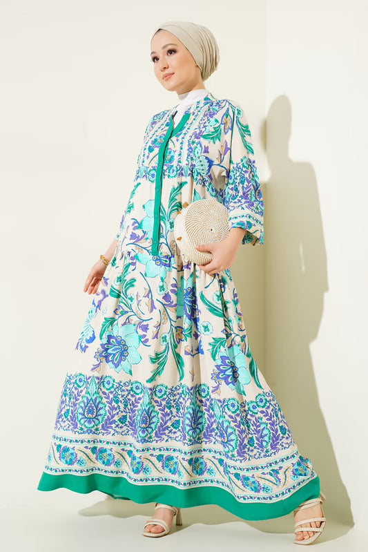 Alaya Floral Summer Modest Dress