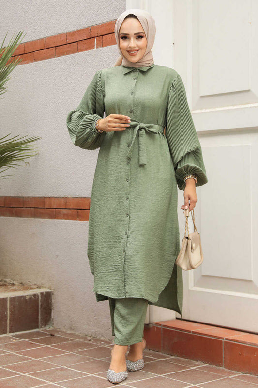 Modest Almond Green Co Ord Set